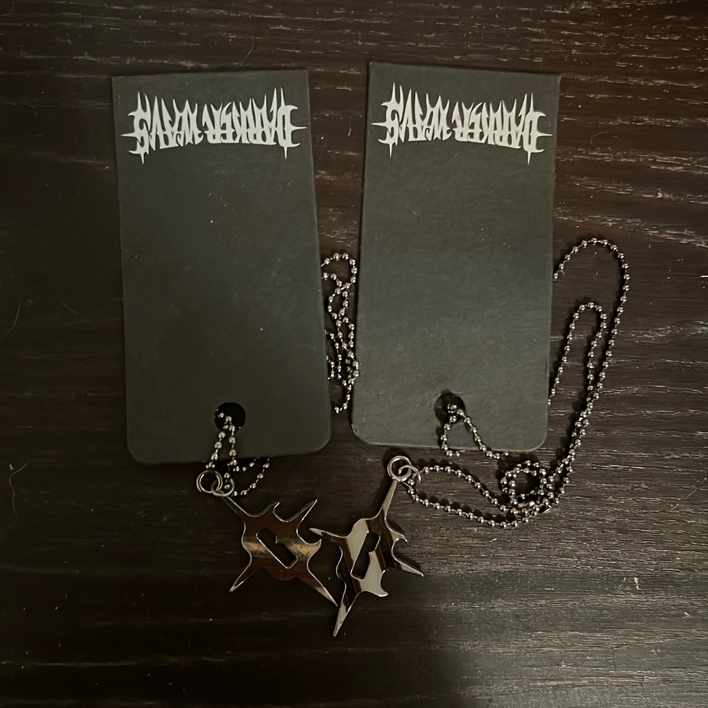 TWO darker wavs necklaces
